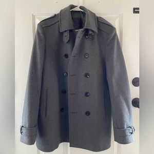 Ted baker grey Westun wool peacoat double breasted size 4/ L